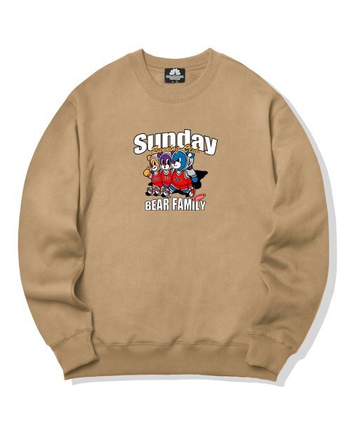 TRIPSHION(トリップション)の「サンデーランニングベアーズグラフィッククルーネック - ベージュ(スウェット・メンズ・その他・LARGE/MEDIUM/X-LARGE)」の1枚目の写真