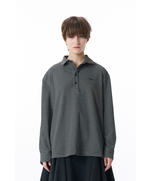 Oversize‑футболка «Oversize Striped» — чёрная