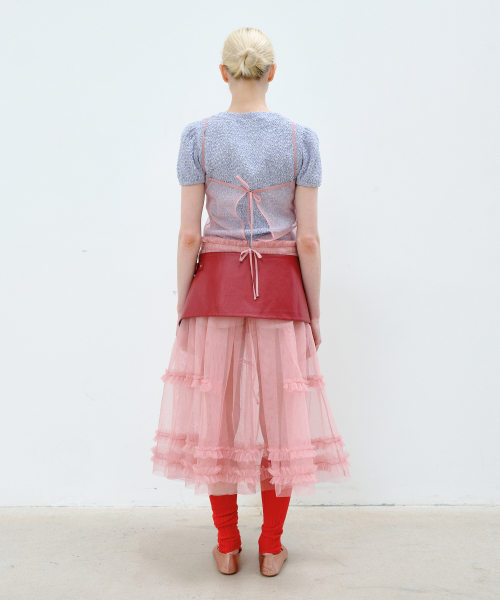 AOPT(アオプト)の「SHEER FRILL LAYERED DRESS - SALMON PINK(ワンピース・レディース・その他・SMALL/MEDIUM)」の3枚目の写真