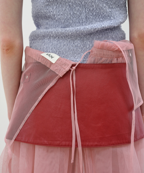 AOPT(アオプト)の「SHEER FRILL LAYERED DRESS - SALMON PINK(ワンピース・レディース・その他・SMALL/MEDIUM)」の6枚目の写真