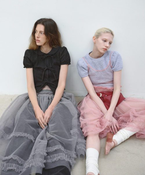 AOPT(アオプト)の「SHEER FRILL LAYERED DRESS - SALMON PINK(ワンピース・レディース・その他・SMALL/MEDIUM)」の7枚目の写真
