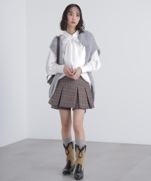 FREE'S MART(フリーズマート)の「◆ボウタイ付きブラウス(シャツ/ブラウス・レディース・ホワイト/ホワイト系その他/ブルー・FREE)」の10枚目の写真