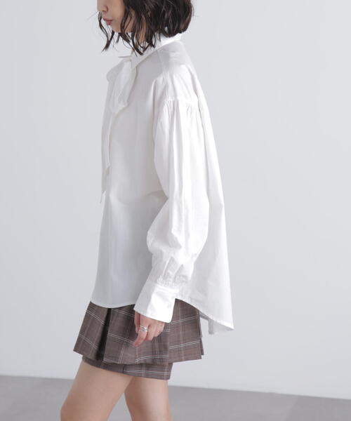 FREE'S MART(フリーズマート)の「◆ボウタイ付きブラウス(シャツ/ブラウス・レディース・ホワイト/ホワイト系その他/ブルー・FREE)」の14枚目の写真