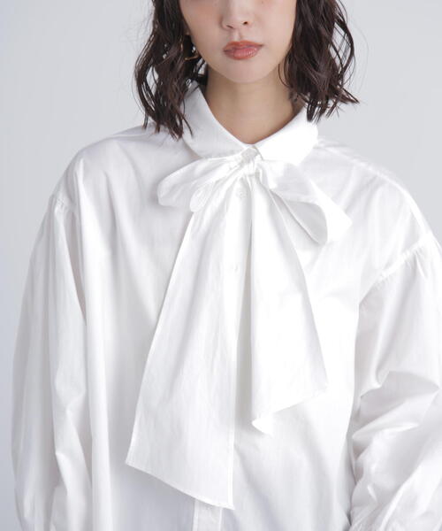 FREE'S MART(フリーズマート)の「◆ボウタイ付きブラウス(シャツ/ブラウス・レディース・ホワイト/ホワイト系その他/ブルー・FREE)」の16枚目の写真