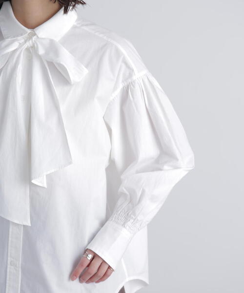 FREE'S MART(フリーズマート)の「◆ボウタイ付きブラウス(シャツ/ブラウス・レディース・ホワイト/ホワイト系その他/ブルー・FREE)」の18枚目の写真