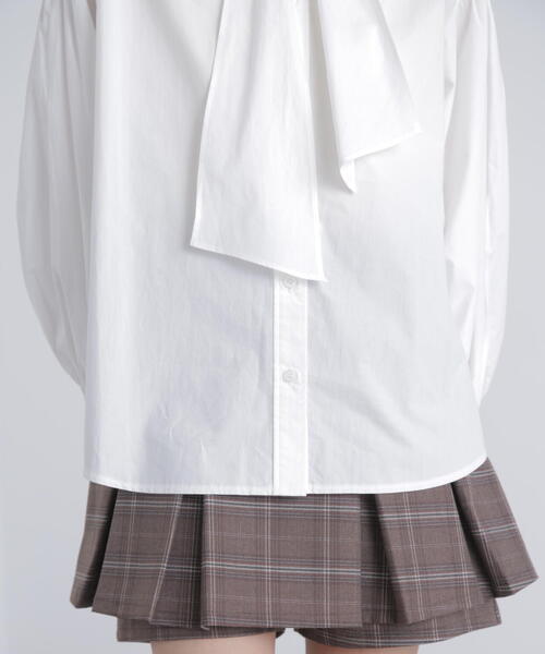 FREE'S MART(フリーズマート)の「◆ボウタイ付きブラウス(シャツ/ブラウス・レディース・ホワイト/ホワイト系その他/ブルー・FREE)」の19枚目の写真