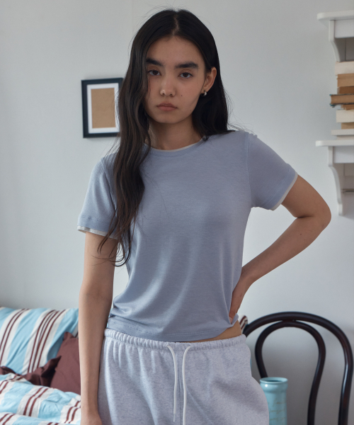 38COMEONCOMMON（38カモンコモン）の「Tencel Double Layered Tee (Lavender)（Tシャツ/カットソー・レディース・その他・FREE）」の2枚目の写真