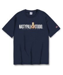 NP STUDIO（エヌピースタジオ）の「アートグラフィックロゴTシャツネイビー（Tシャツ/カットソー）」
