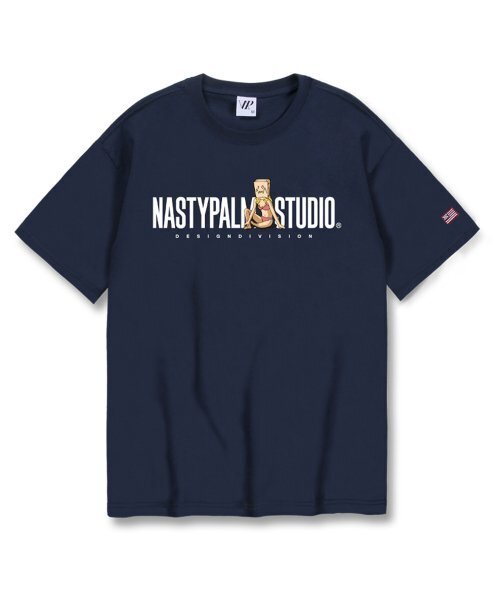 NP STUDIO(エヌピースタジオ)の「アートグラフィックロゴTシャツネイビー(Tシャツ/カットソー・レディース・その他・MEDIUM/LARGE)」の1枚目の写真