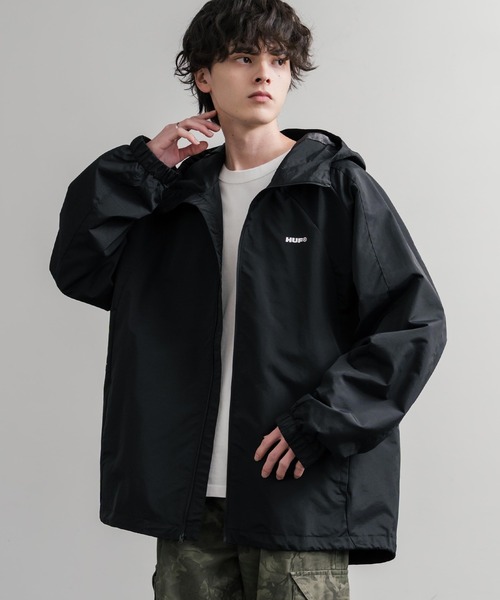 HUF（ハフ）の「HUF ハフ ALL CAPS SHELL JACKET オーバーサイズラグランスリーブナイロンジャケット（ナイロンジャケット・メンズ・ブラウン/ブラック・M/XL/L）」の5枚目の写真