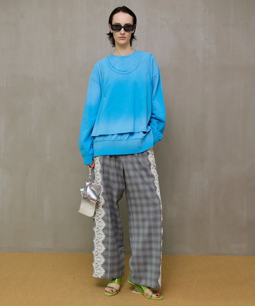 MAISON SPECIAL（メゾンスペシャル）の「【PRE-ORDER】Side Lace Slacks/サイドレーススラックス（スラックス・レディース・ベージュ/グレー/ブラック・38/36）」の4枚目の写真