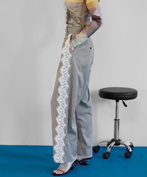 MAISON SPECIAL（メゾンスペシャル）の「【PRE-ORDER】Side Lace Slacks/サイドレーススラックス（スラックス・レディース・ベージュ/グレー/ブラック・38/36）」の13枚目の写真