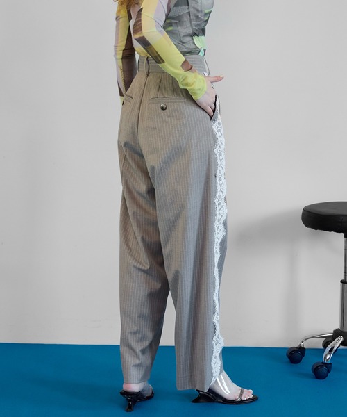 MAISON SPECIAL（メゾンスペシャル）の「【PRE-ORDER】Side Lace Slacks/サイドレーススラックス（スラックス・レディース・ベージュ/グレー/ブラック・38/36）」の14枚目の写真