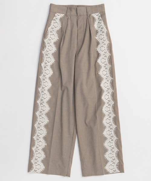 MAISON SPECIAL（メゾンスペシャル）の「【PRE-ORDER】Side Lace Slacks/サイドレーススラックス（スラックス・レディース・ベージュ/グレー/ブラック・38/36）」の15枚目の写真