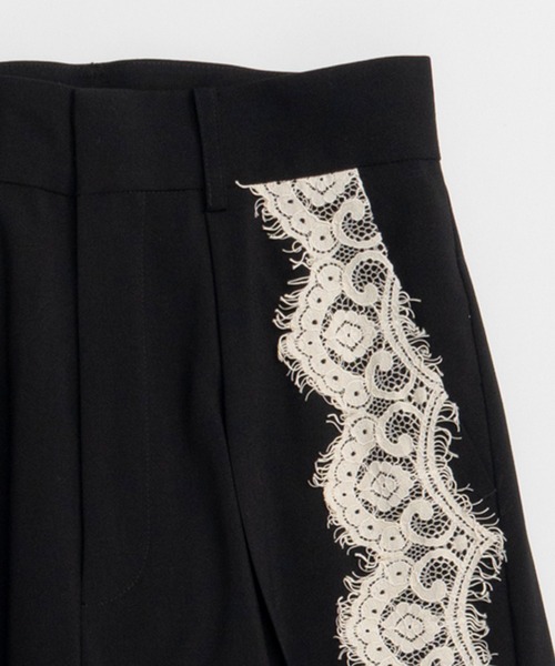 MAISON SPECIAL（メゾンスペシャル）の「【PRE-ORDER】Side Lace Slacks/サイドレーススラックス（スラックス・レディース・ベージュ/グレー/ブラック・38/36）」の19枚目の写真