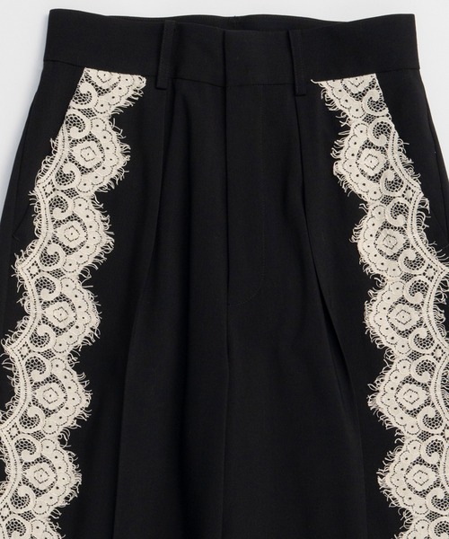 MAISON SPECIAL（メゾンスペシャル）の「【PRE-ORDER】Side Lace Slacks/サイドレーススラックス（スラックス・レディース・ベージュ/グレー/ブラック・38/36）」の21枚目の写真