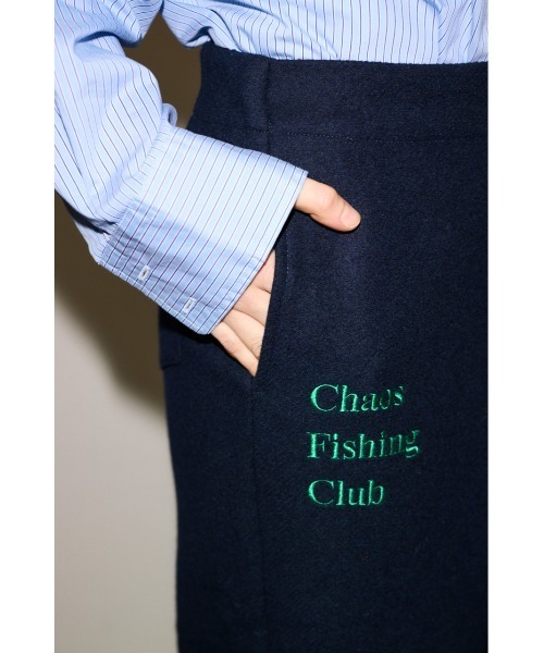 THROW by SLY（スローバイスライ）の「THROW Chaos Fishing Club RELAX PT カオスフィッシングクラブ リラックスパンツ 秋服 冬服（スラックス・レディース・杢グレー/ネイビー・FREE）」の14枚目の写真