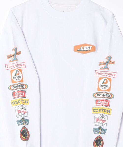 lost（ロスト）の「lost/ロスト 長袖 ロンT PIT STOP LS TEE LM6S-2202（Tシャツ/カットソー・メンズ・ネイビー/ホワイト・M/L/XL）」の4枚目の写真