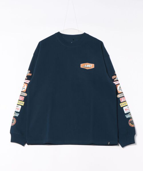 lost（ロスト）の「lost/ロスト 長袖 ロンT PIT STOP LS TEE LM6S-2202（Tシャツ/カットソー・メンズ・ネイビー/ホワイト・M/L/XL）」の6枚目の写真