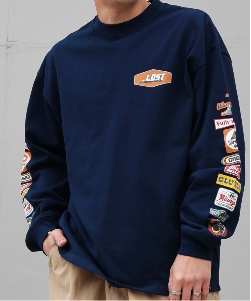 lost（ロスト）の「lost/ロスト 長袖 ロンT PIT STOP LS TEE LM6S-2202（Tシャツ/カットソー・メンズ・ネイビー/ホワイト・M/L/XL）」の14枚目の写真
