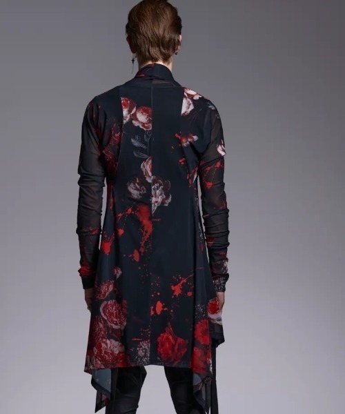 kiryuyrik(キリュウキリュウ)の「Kiryuyrik/キリュウキリュウ/Flora Mesh Dolman Sleeve Cardigan/フローラ メッシュドルマンスリーブ カーディガン(カーディガン/ボレロ・メンズ・ブラック・LARGE/MEDIUM/SMALL)」の5枚目の写真