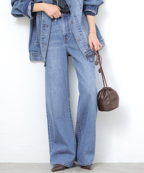 26SS新作］別注【LEVI'S】RIBCAGE WIDE LEG：デニム（デニムパンツ