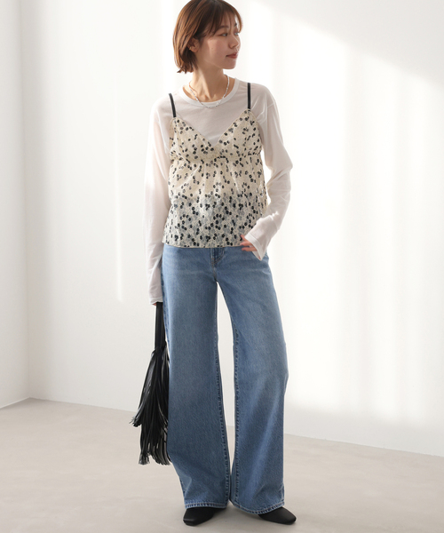 26SS新作］別注【LEVI'S】RIBCAGE WIDE LEG：デニム（デニムパンツ