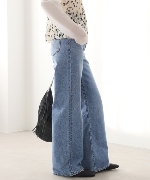 26SS新作］別注【LEVI'S】RIBCAGE WIDE LEG：デニム（デニムパンツ