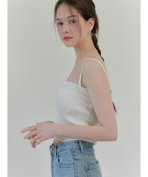 RE_L(リエル)の「Jelly knit top_2way (ivory)(Tシャツ/カットソー・レディース・その他・FREE)」の2枚目の写真