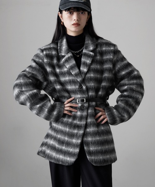 PRADA ダークカーキ チェック柄 テーラードジャケット テーラードジャケット（グリーン・カーキ/緑色系・チェック柄