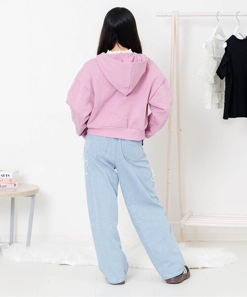 algy(アルジー)の「アソートデニムワイドパンツ(デニムパンツ・キッズ・サックスブルー/ブルー/グレー・130/140/150/160)」の8枚目の写真