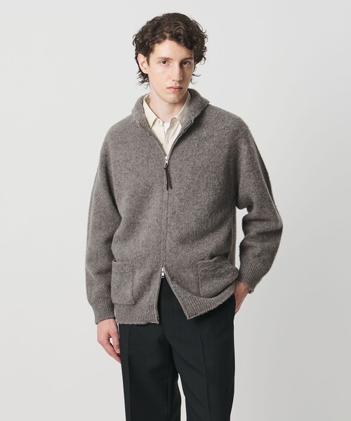 UNITED ARROWS（ユナイテッドアローズ）の「トッド＆ダンカン ブラッシュド カウチンニット（カーディガン/ボレロ・メンズ・ブラック/グレー系・M/L/XL/S）」の2枚目の写真