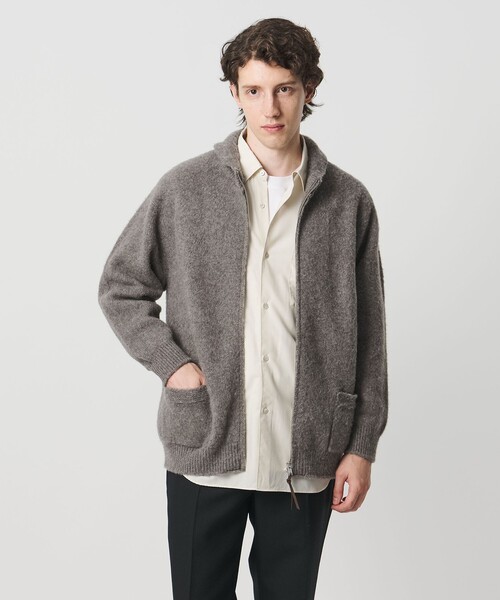 UNITED ARROWS（ユナイテッドアローズ）の「トッド＆ダンカン ブラッシュド カウチンニット（カーディガン/ボレロ・メンズ・ブラック/グレー系・M/L/XL/S）」の6枚目の写真