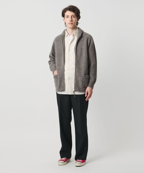 UNITED ARROWS（ユナイテッドアローズ）の「トッド＆ダンカン ブラッシュド カウチンニット（カーディガン/ボレロ・メンズ・ブラック/グレー系・M/L/XL/S）」の7枚目の写真