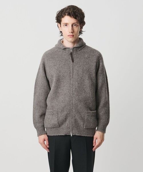 UNITED ARROWS（ユナイテッドアローズ）の「トッド＆ダンカン ブラッシュド カウチンニット（カーディガン/ボレロ・メンズ・ブラック/グレー系・M/L/XL/S）」の8枚目の写真