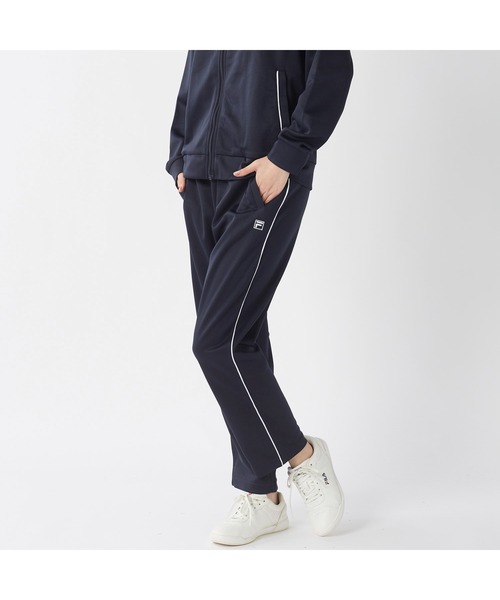 FILA(フィラ)の「FILA フィラ スポーツ 軽量 パイピング トラック ジャージパンツ(その他パンツ・レディース・ブラック/チャコールグレー/ネイビー・L/LL/M)」の2枚目の写真