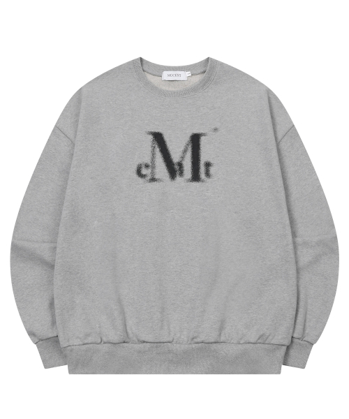 MUCENT(ムセント)の「スプレーロゴシグネチャースウェット 男女共用 (4カラー)(スウェット・レディース・ブラック/グレー/ネイビー/スカイブルー・L/S)」の7枚目の写真