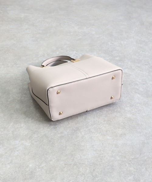 MIAN （ミアン）の「ダブルポケット2wayハンドバッグ【詳細動画あり】（ハンドバッグ・レディース・グレー/ブラック/ベージュ・FREE）」の7枚目の写真