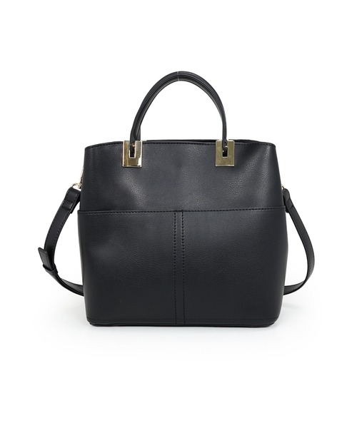 MIAN （ミアン）の「ダブルポケット2wayハンドバッグ【詳細動画あり】（ハンドバッグ・レディース・グレー/ブラック/ベージュ・FREE）」の9枚目の写真