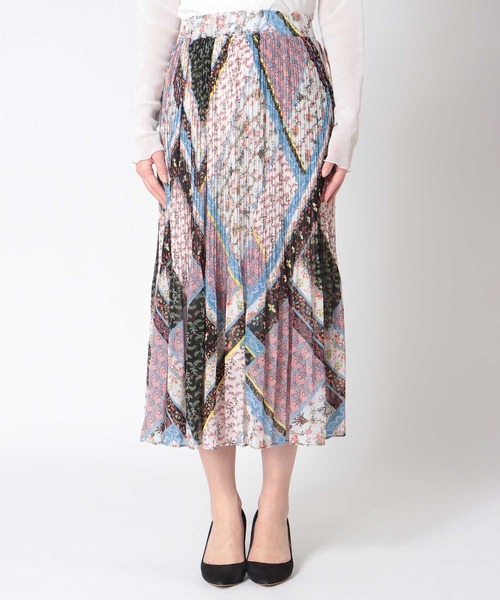 Cepica（セピカ）の「スカーフプリントプリーツスカート（スカート・レディース・マルチ・FREE）」の2枚目の写真