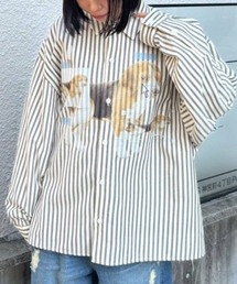 Candy Stripper | DOG PRINT OVER シャツ(シャツ/ブラウス)