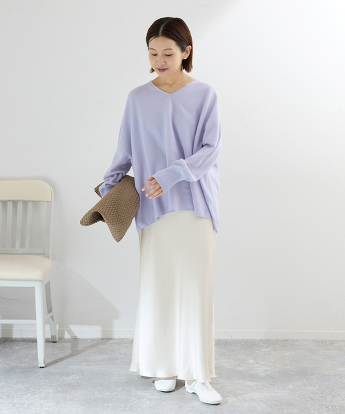 IENA（イエナ）の「《追加16》ダブルサテンスカート（スカート・レディース・ブラック/ライトグレー/ホワイト系その他・38/36/34/40）」の7枚目の写真