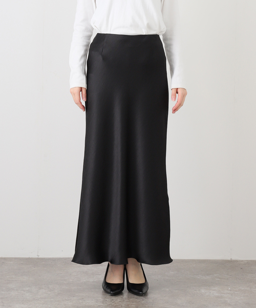 IENA（イエナ）の「《追加16》ダブルサテンスカート（スカート・レディース・ブラック/ライトグレー/ホワイト系その他・38/36/34/40）」の18枚目の写真