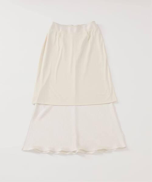 IENA（イエナ）の「《追加16》ダブルサテンスカート（スカート・レディース・ブラック/ライトグレー/ホワイト系その他・38/36/34/40）」の10枚目の写真