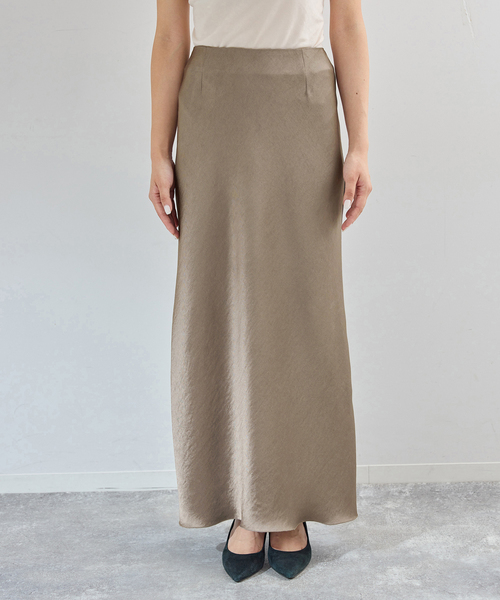 IENA（イエナ）の「《追加16》ダブルサテンスカート（スカート・レディース・ブラック/ライトグレー/ホワイト系その他・38/36/34/40）」の13枚目の写真