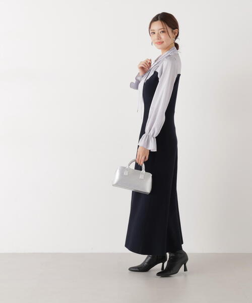 EDIT COLOGNE(エディットコロン)の「<E>ラッフルタイドッキングワンピース / 1216147200(ワンピース・レディース・ピンク/ネイビー・SMALL/P/S/MEDIUM)」の19枚目の写真