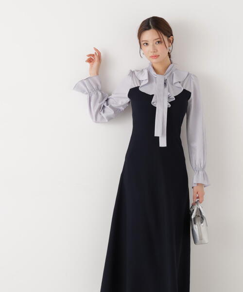 EDIT COLOGNE(エディットコロン)の「<E>ラッフルタイドッキングワンピース / 1216147200(ワンピース・レディース・ピンク/ネイビー・SMALL/P/S/MEDIUM)」の20枚目の写真