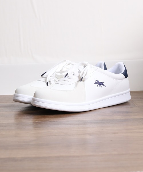 POLOCHAMPS（ポロチャンプス）の「POLOCHAMPS レトロトレーニングシューズ（スニーカー・メンズ・ブラック/ホワイト×グリーン/ホワイト×ネイビー・25.5cm/26.0cm/26.5cm/27.0cm/28.0cm/25.0cm）」の4枚目の写真