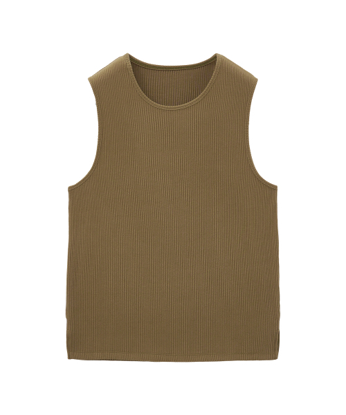 Big Unionの「ルーズフィットリブスリーブレス(カーキ)(Tシャツ/カットソー・メンズ・その他・M/L)」の2枚目の写真