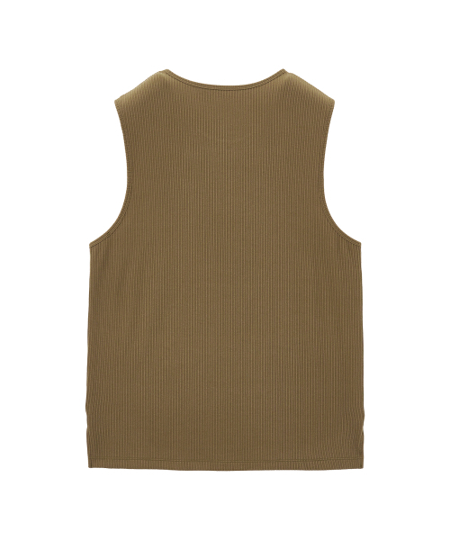 Big Unionの「ルーズフィットリブスリーブレス(カーキ)(Tシャツ/カットソー・メンズ・その他・M/L)」の3枚目の写真